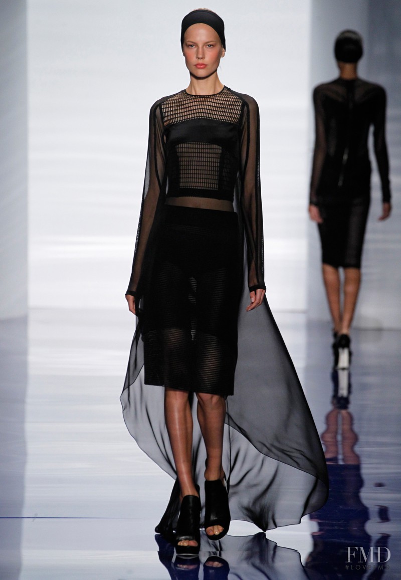Elisabeth Erm featured in  the Vera Wang fashion show for Spring/Summer 2014