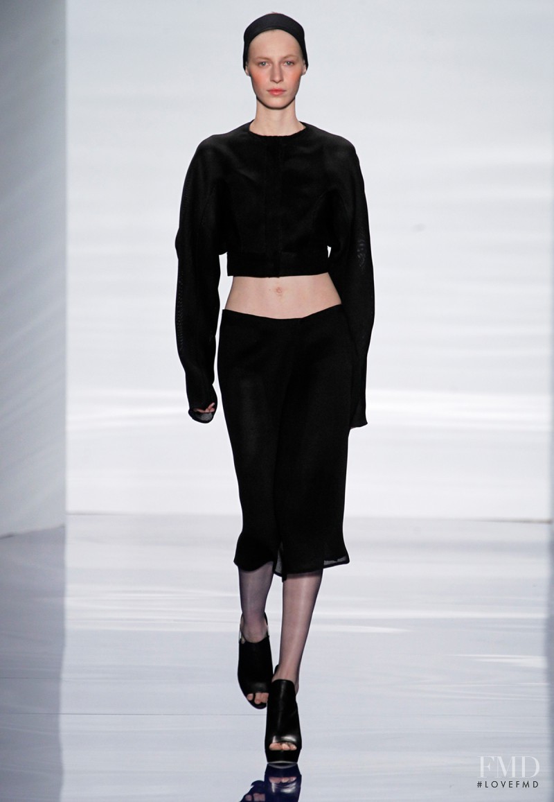Julia Nobis featured in  the Vera Wang fashion show for Spring/Summer 2014