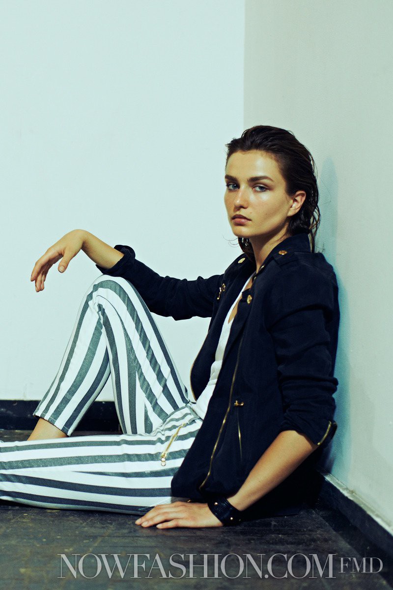 Andreea Diaconu featured in  the Pierre Balmain advertisement for Spring/Summer 2014