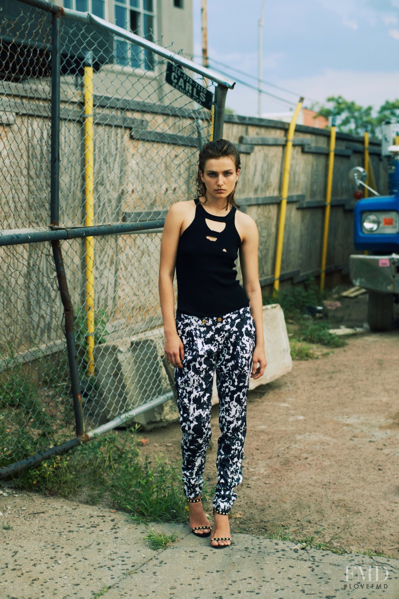 Andreea Diaconu featured in  the Pierre Balmain advertisement for Spring/Summer 2014