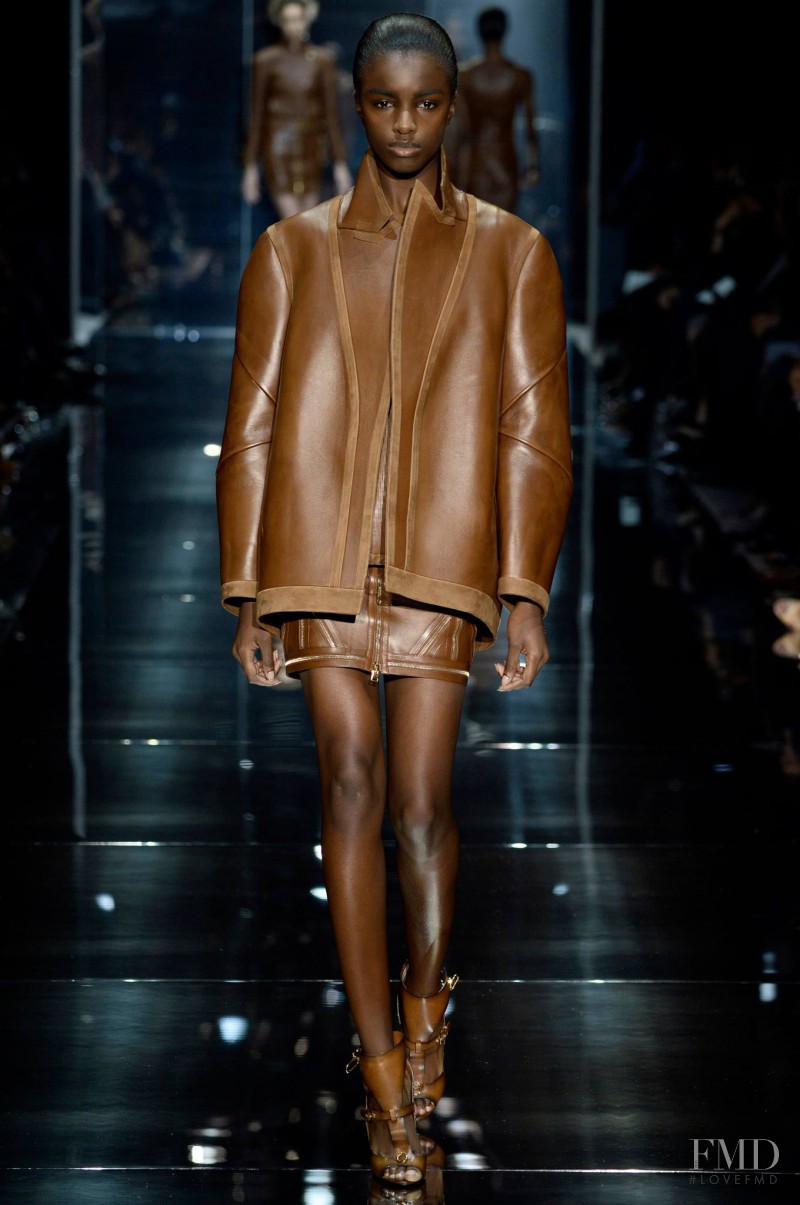 Leomie Anderson featured in  the Tom Ford fashion show for Spring/Summer 2014