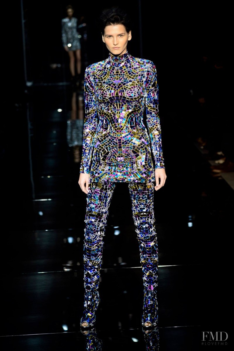 Katlin Aas featured in  the Tom Ford fashion show for Spring/Summer 2014