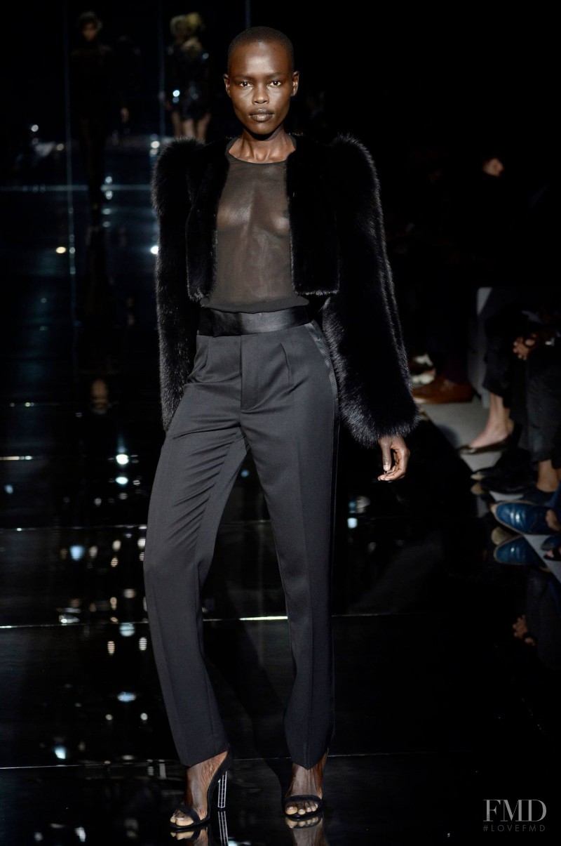 Grace Bol featured in  the Tom Ford fashion show for Spring/Summer 2014