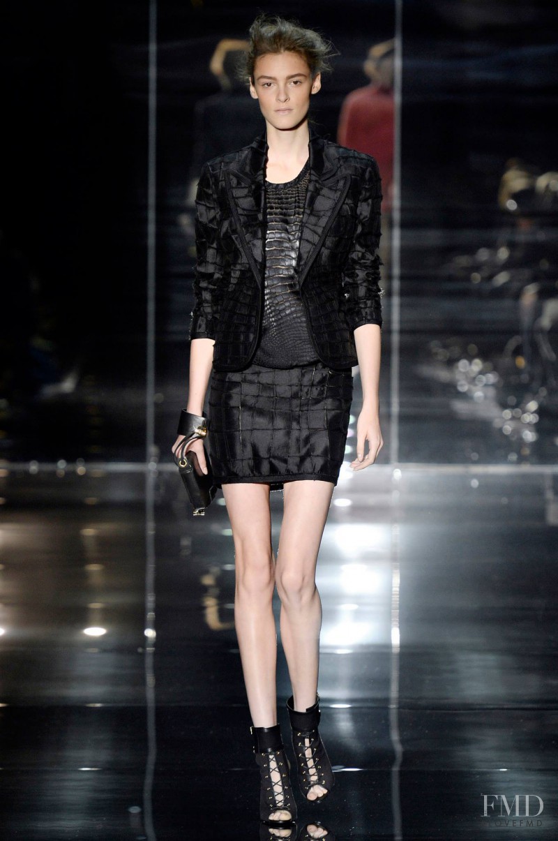 Kremi Otashliyska featured in  the Tom Ford fashion show for Spring/Summer 2014