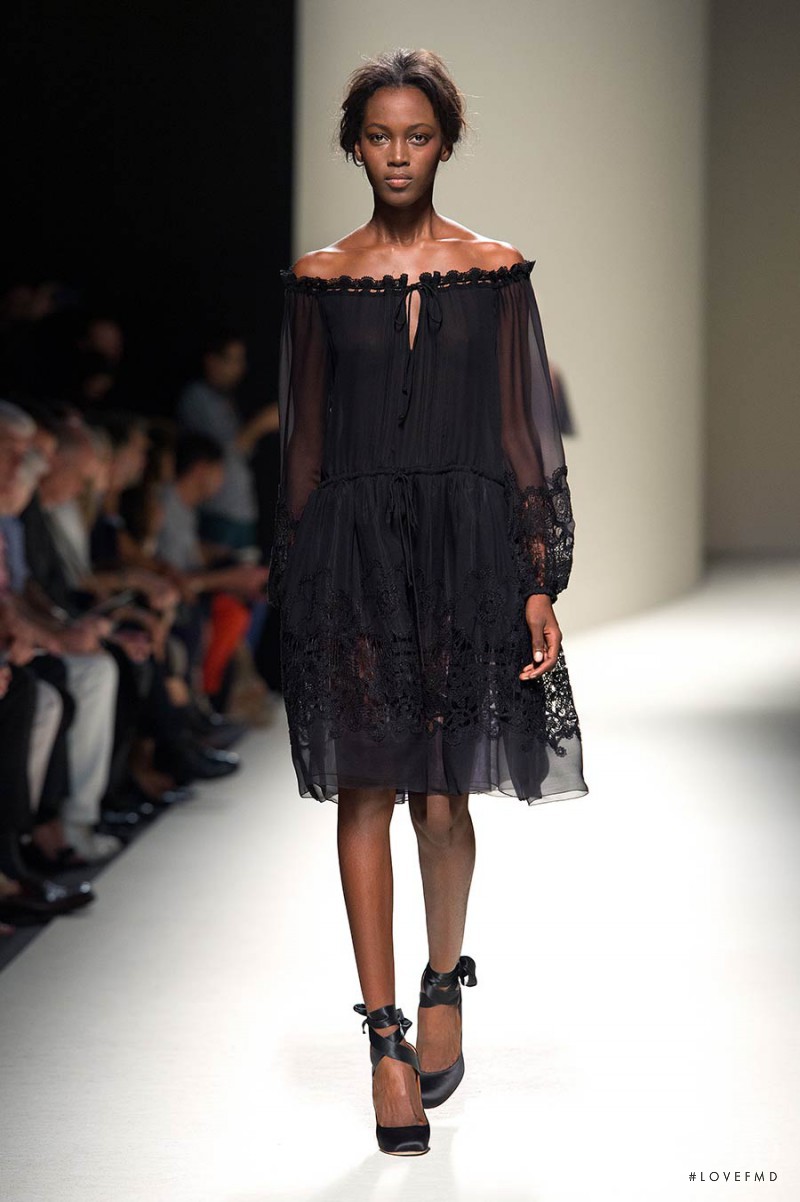 Kai Newman featured in  the Alberta Ferretti fashion show for Spring/Summer 2014