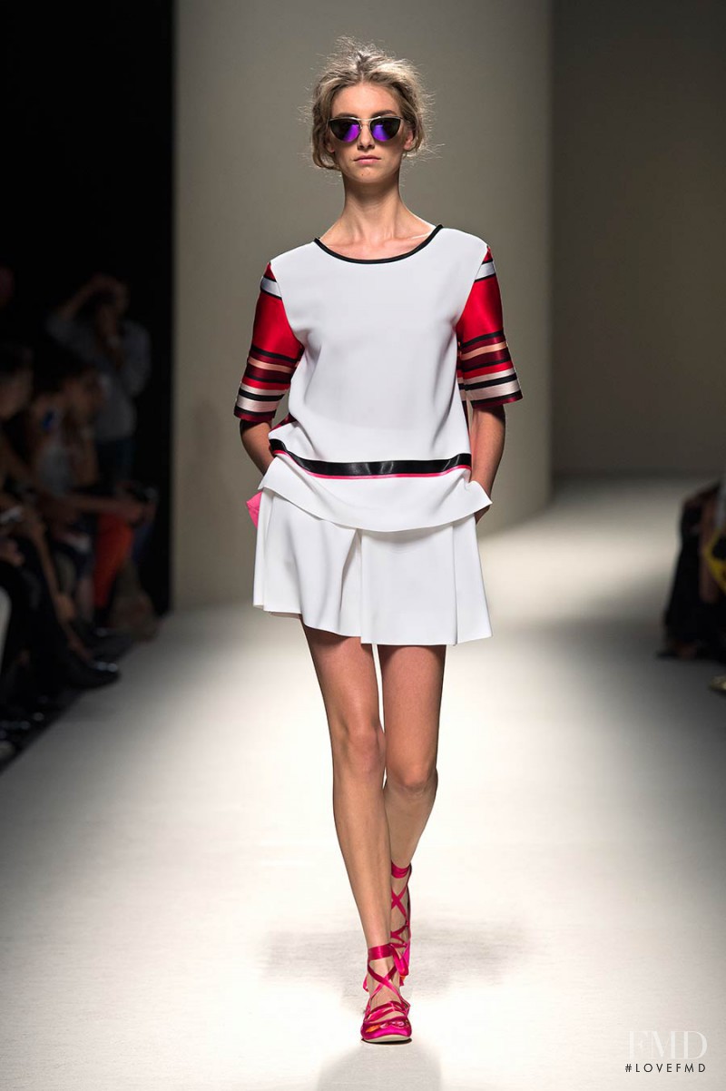 Iris van Berne featured in  the Alberta Ferretti fashion show for Spring/Summer 2014