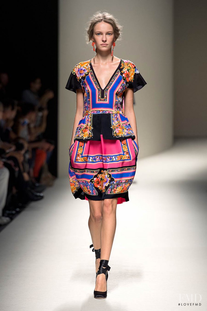 Masha Zaytseva featured in  the Alberta Ferretti fashion show for Spring/Summer 2014