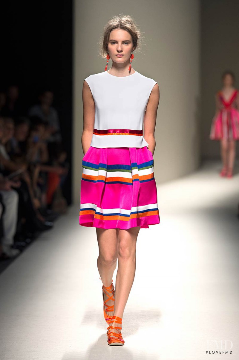 Tilda Lindstam featured in  the Alberta Ferretti fashion show for Spring/Summer 2014