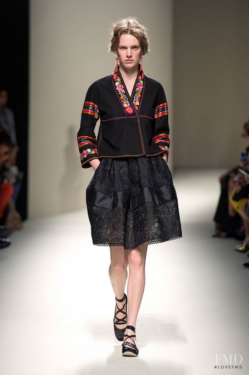 Ashleigh Good featured in  the Alberta Ferretti fashion show for Spring/Summer 2014