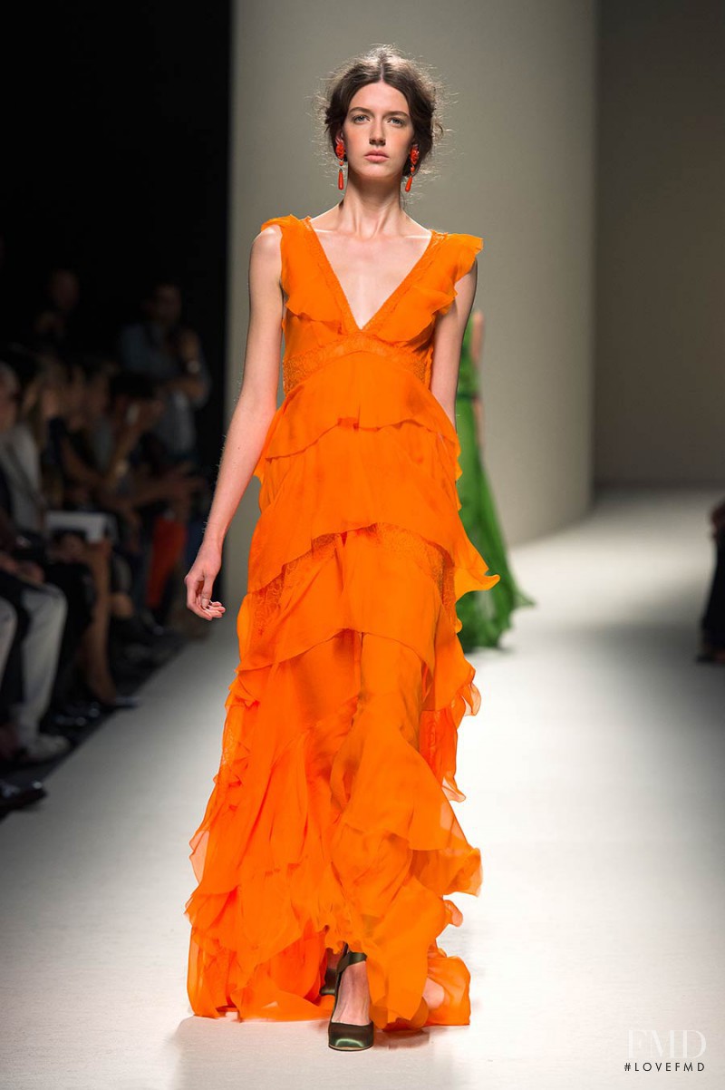 Josephine van Delden featured in  the Alberta Ferretti fashion show for Spring/Summer 2014