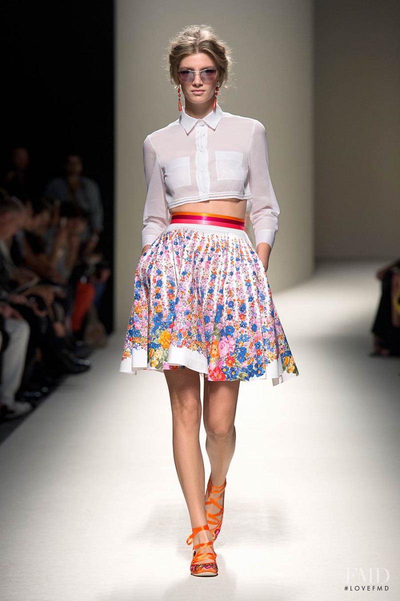 Anne-Sofie List featured in  the Alberta Ferretti fashion show for Spring/Summer 2014