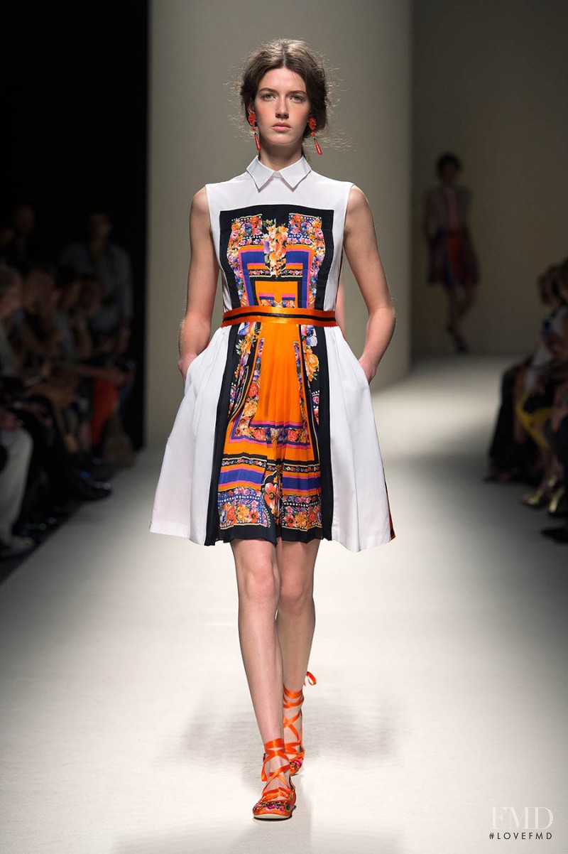 Josephine van Delden featured in  the Alberta Ferretti fashion show for Spring/Summer 2014
