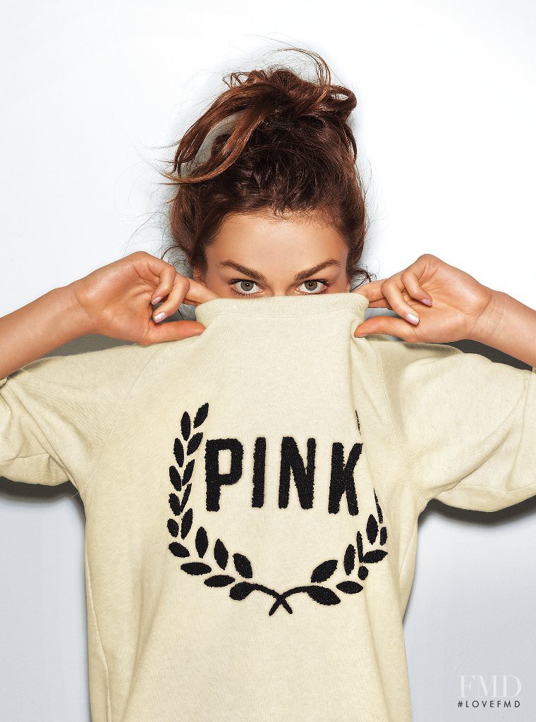 Andreea Diaconu featured in  the Victoria\'s Secret PINK catalogue for Autumn/Winter 2013