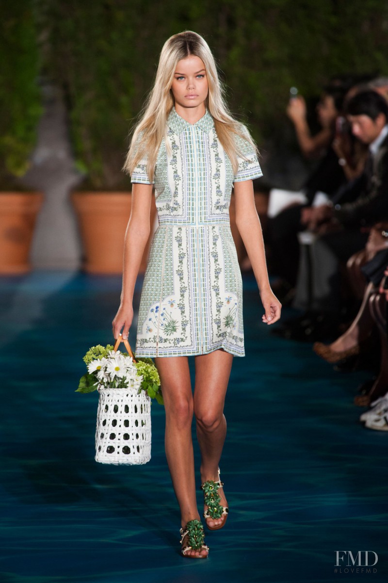 Frida Aasen featured in  the Tory Burch fashion show for Spring/Summer 2014