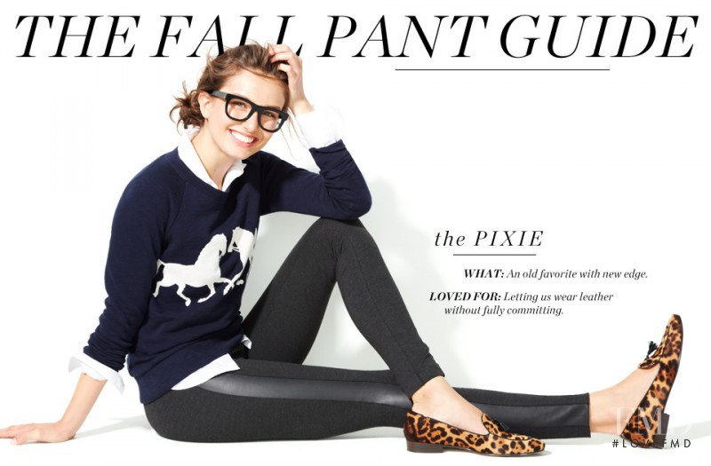 Andreea Diaconu featured in  the J.Crew The Fall Pant Guide lookbook for Fall 2013