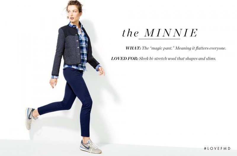 Andreea Diaconu featured in  the J.Crew The Fall Pant Guide lookbook for Fall 2013