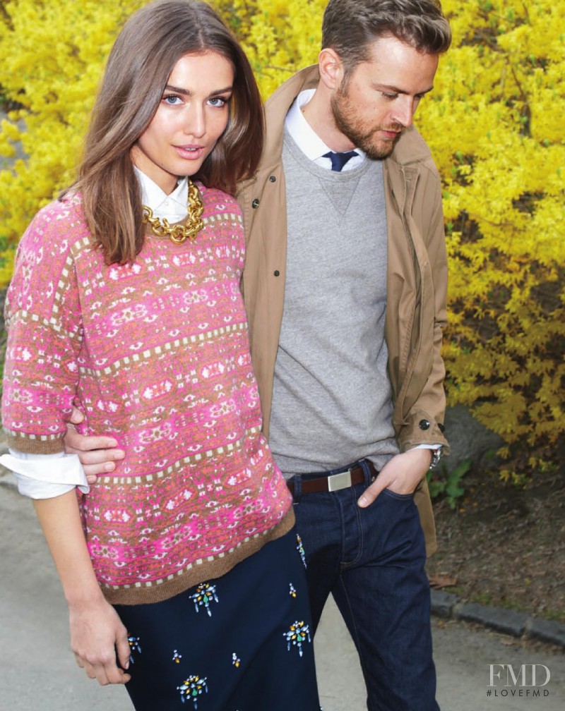 Andreea Diaconu featured in  the J.Crew lookbook for Pre-Fall 2013