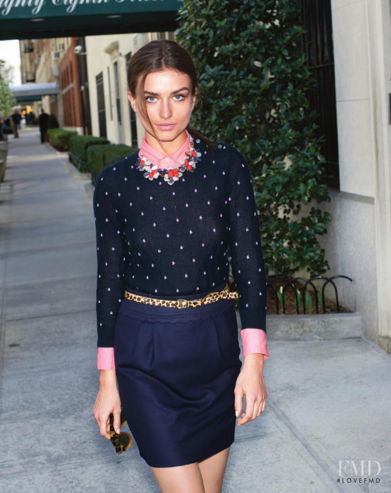 Andreea Diaconu featured in  the J.Crew lookbook for Pre-Fall 2013