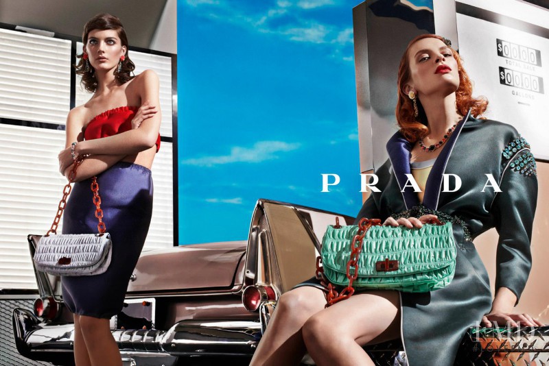 Elise Crombez featured in  the Prada advertisement for Spring/Summer 2012