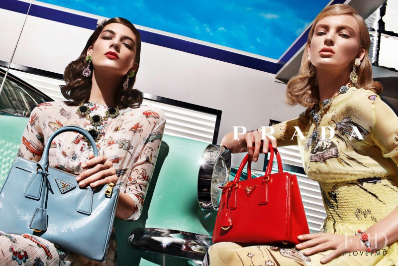 Katryn Kruger featured in  the Prada advertisement for Spring/Summer 2012