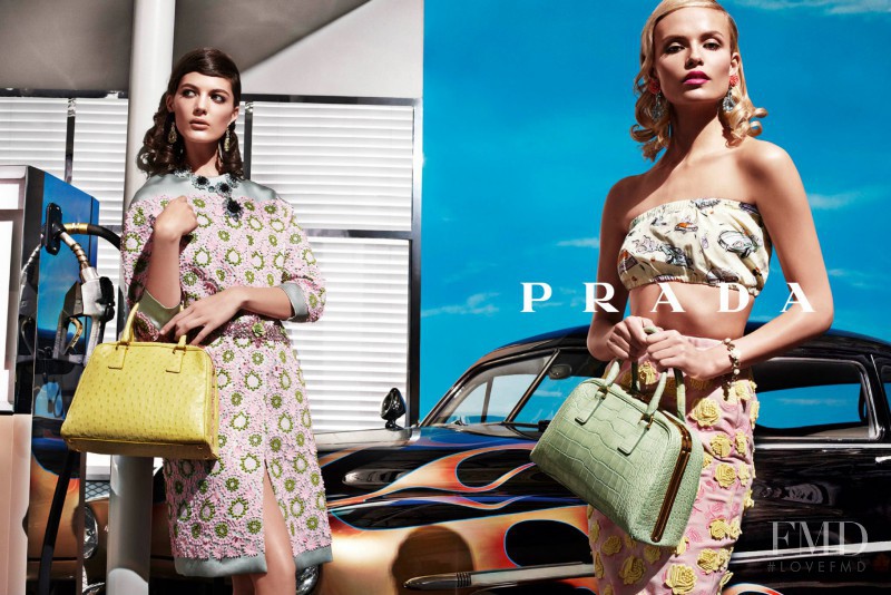 Katryn Kruger featured in  the Prada advertisement for Spring/Summer 2012