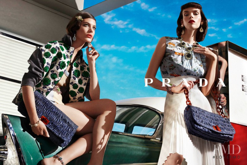 Katryn Kruger featured in  the Prada advertisement for Spring/Summer 2012