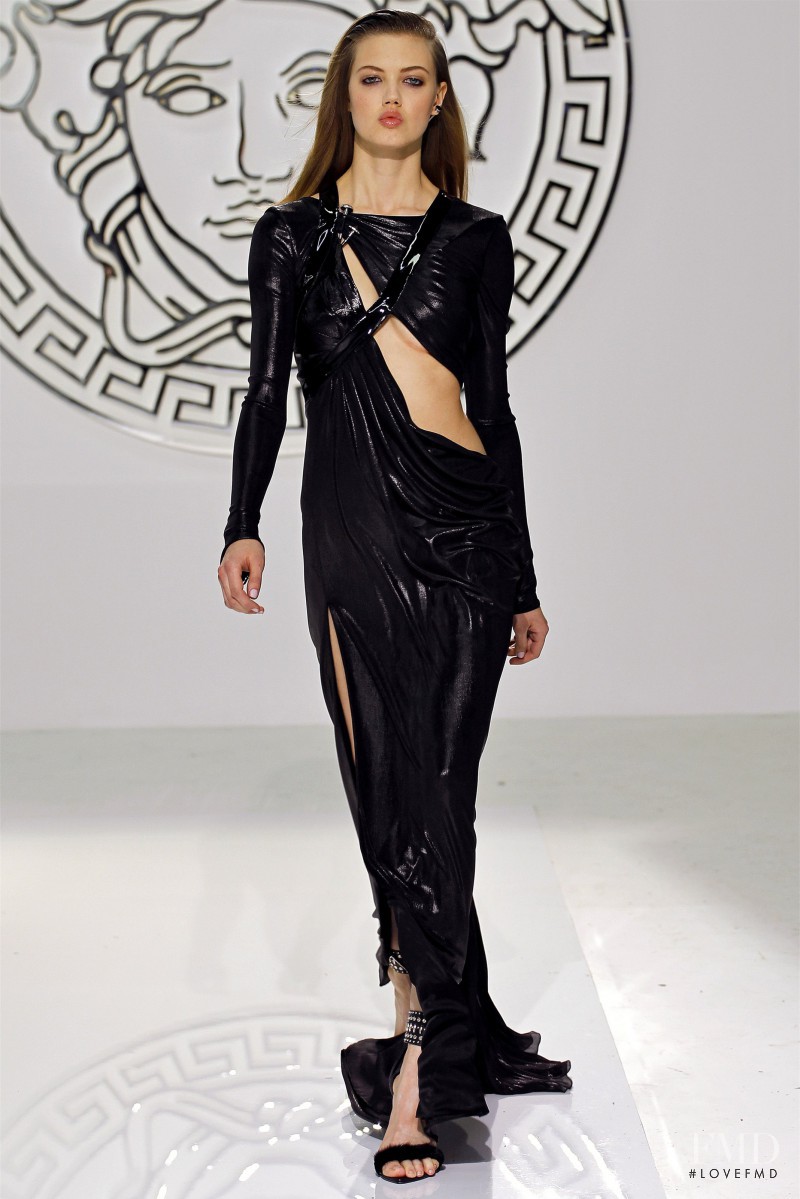 Lindsey Wixson featured in  the Versace fashion show for Autumn/Winter 2013