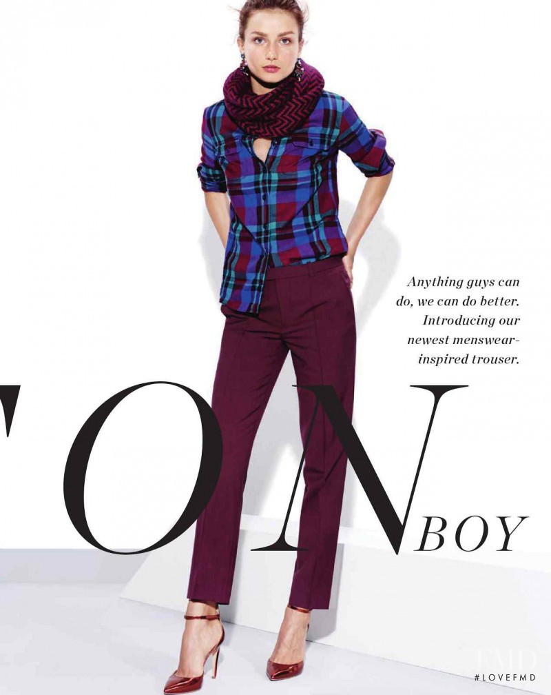 Andreea Diaconu featured in  the J.Crew lookbook for Winter 2013