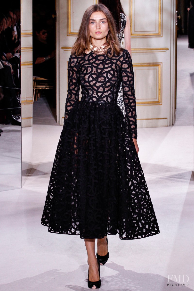 Andreea Diaconu featured in  the Giambattista Valli Haute Couture fashion show for Spring/Summer 2013