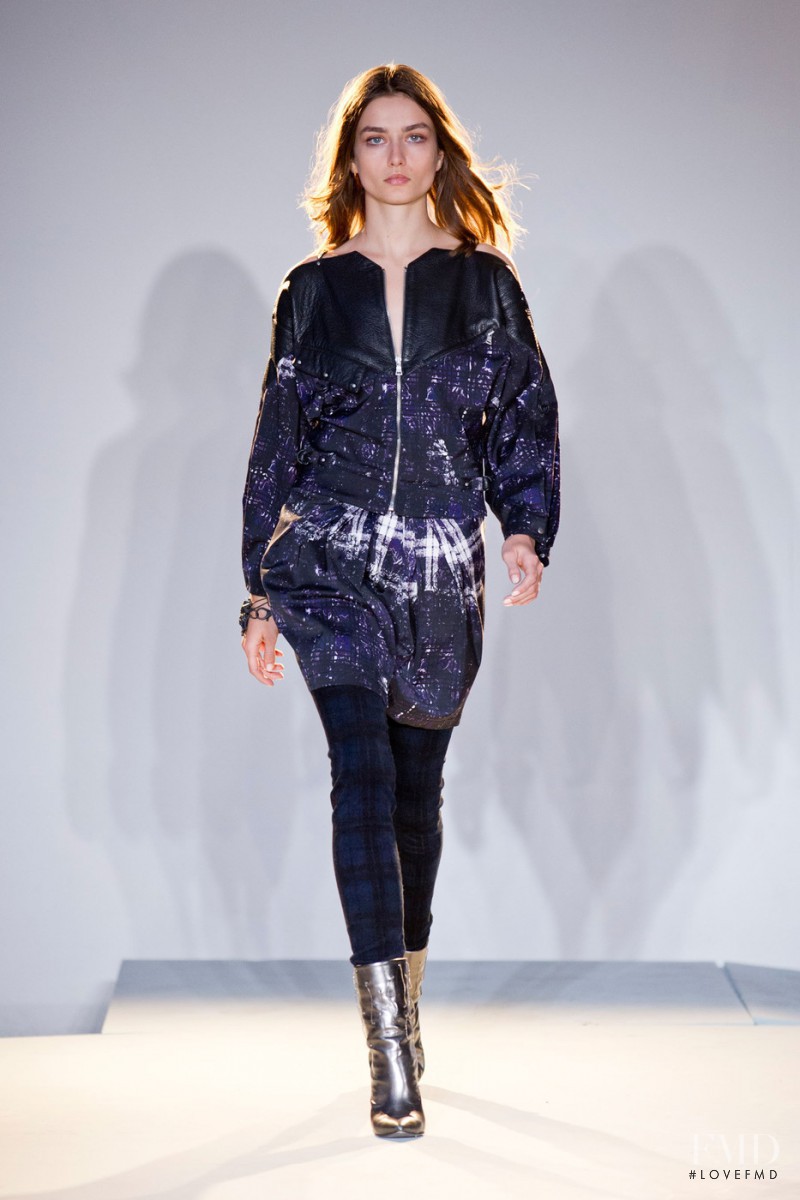 Andreea Diaconu featured in  the EDUN fashion show for Autumn/Winter 2013