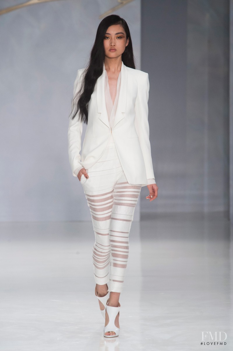 Jing Wen featured in  the Genny fashion show for Spring/Summer 2014
