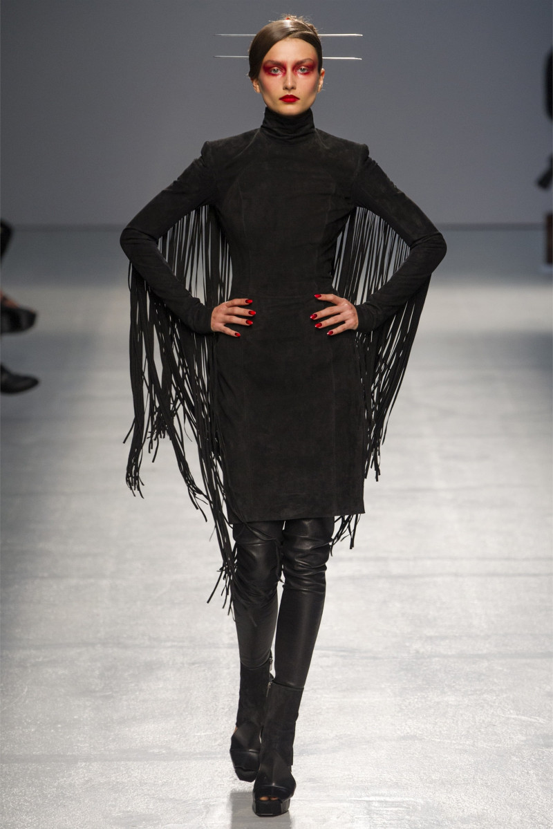 Andreea Diaconu featured in  the Gareth Pugh fashion show for Spring/Summer 2013