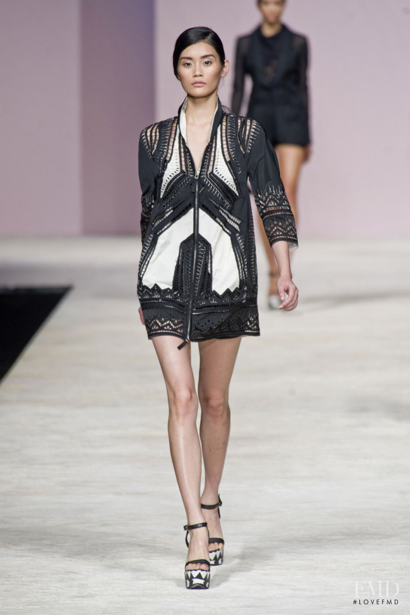 Ming Xi featured in  the Ermanno Scervino fashion show for Spring/Summer 2013