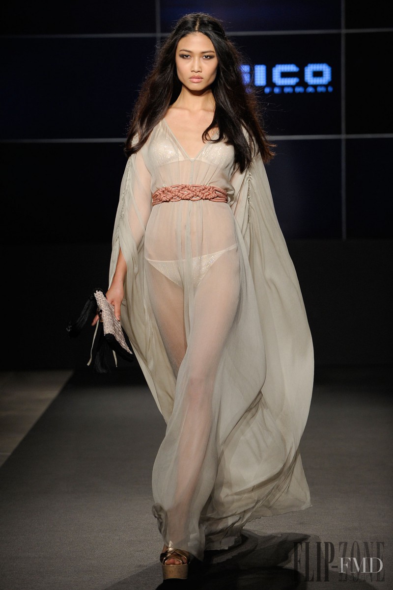 Yulia Saparniiazova featured in  the Fisico fashion show for Spring/Summer 2014