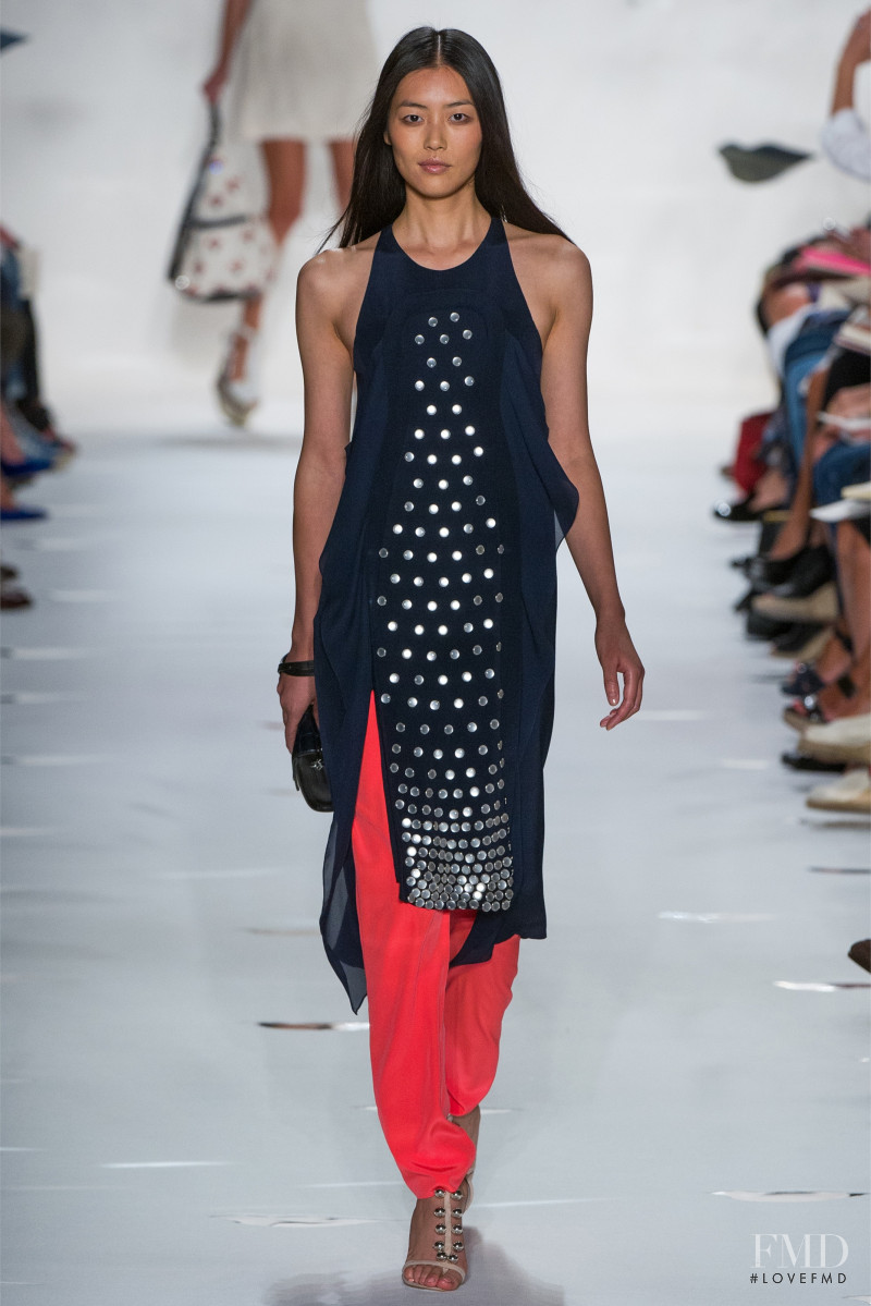 Liu Wen featured in  the Diane Von Furstenberg fashion show for Spring/Summer 2013