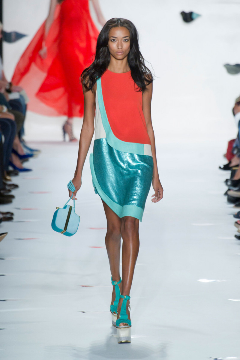 Anais Mali featured in  the Diane Von Furstenberg fashion show for Spring/Summer 2013