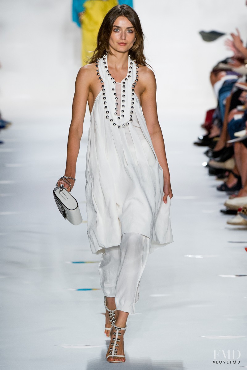 Andreea Diaconu featured in  the Diane Von Furstenberg fashion show for Spring/Summer 2013