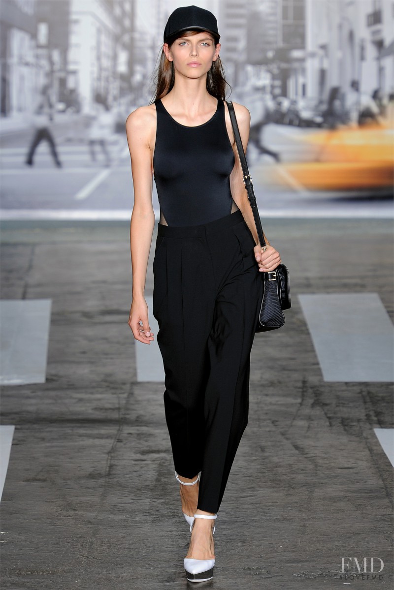 Karlina Caune featured in  the DKNY fashion show for Spring/Summer 2013
