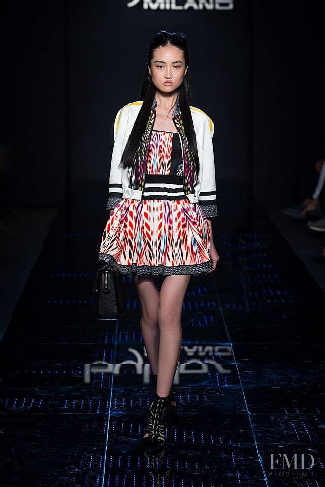 Jing Wen featured in  the byblos fashion show for Spring/Summer 2014