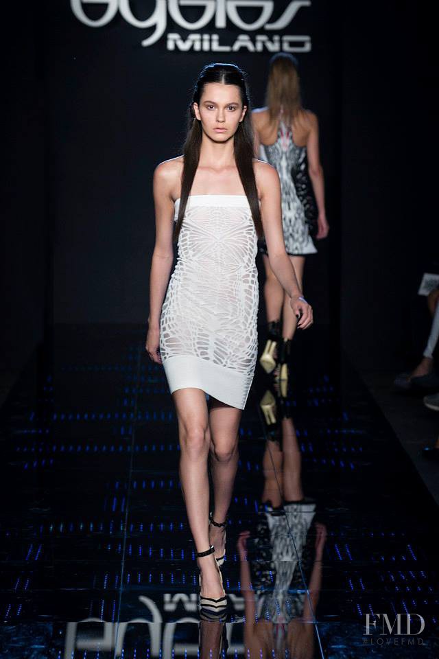 Dakota Dawn featured in  the byblos fashion show for Spring/Summer 2014