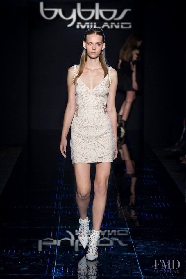 Charlotte Nolting featured in  the byblos fashion show for Spring/Summer 2014