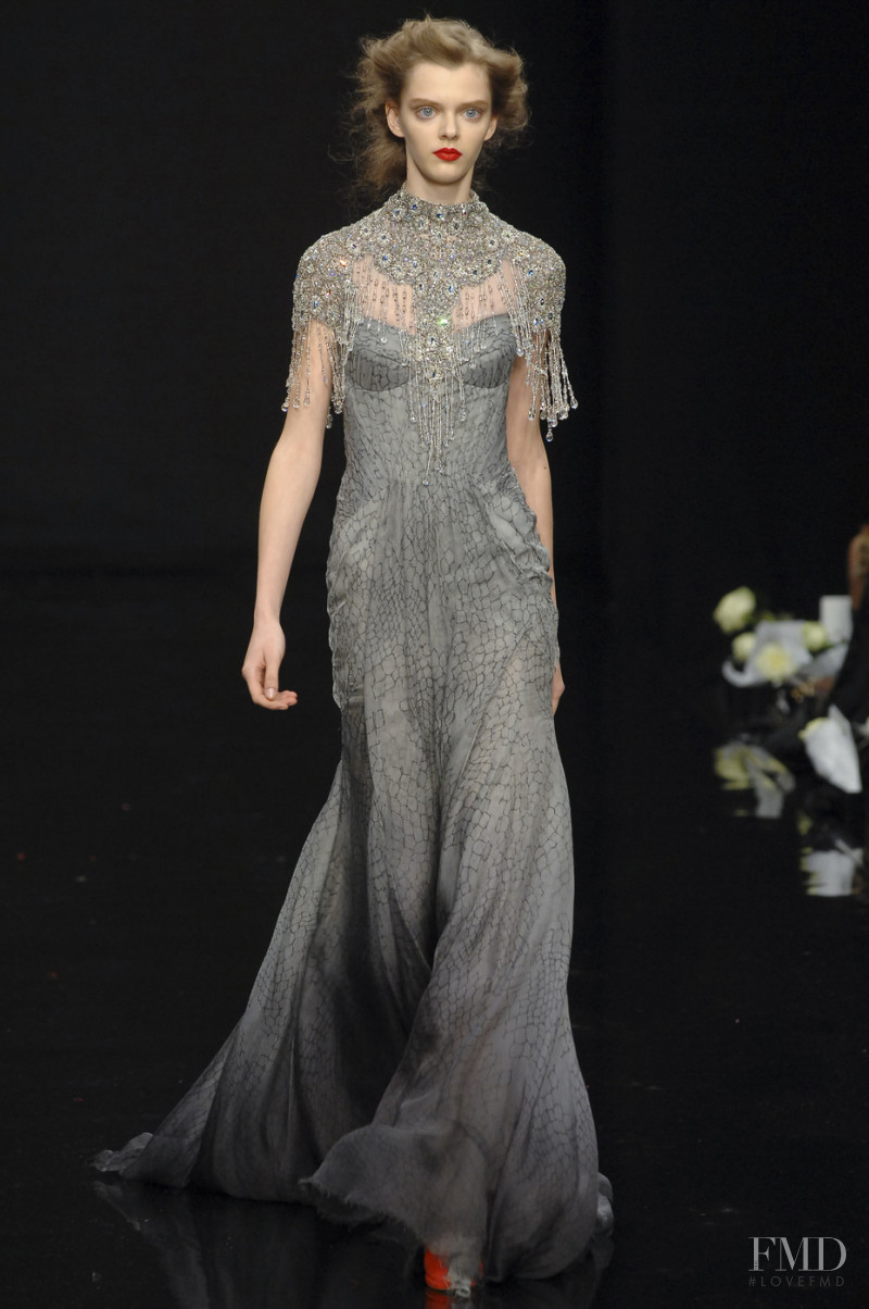 Masha Tyelna featured in  the Jenny Packham fashion show for Autumn/Winter 2008