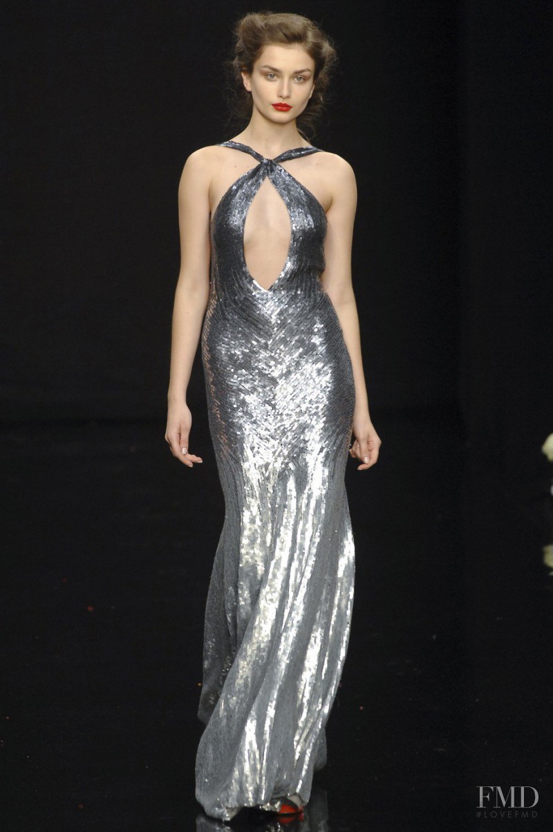 Andreea Diaconu featured in  the Jenny Packham fashion show for Autumn/Winter 2008