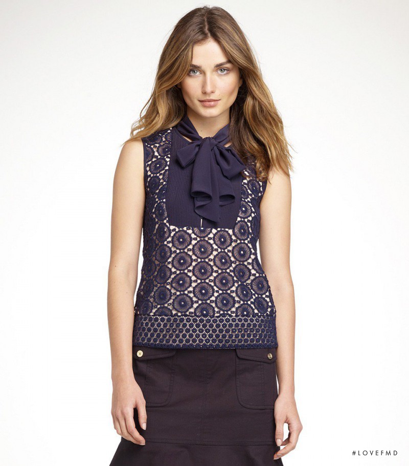 Andreea Diaconu featured in  the Tory Burch lookbook for Autumn/Winter 2012