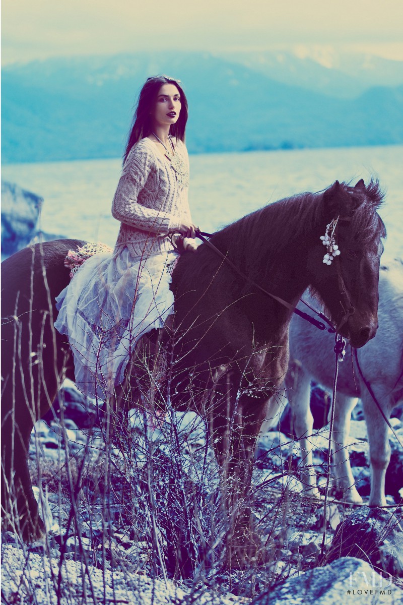 Andreea Diaconu featured in  the Free People A Fairy Tale catalogue for Holiday 2012