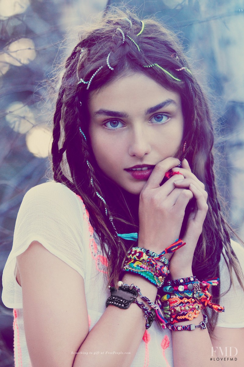 Andreea Diaconu featured in  the Free People A Fairy Tale catalogue for Holiday 2012