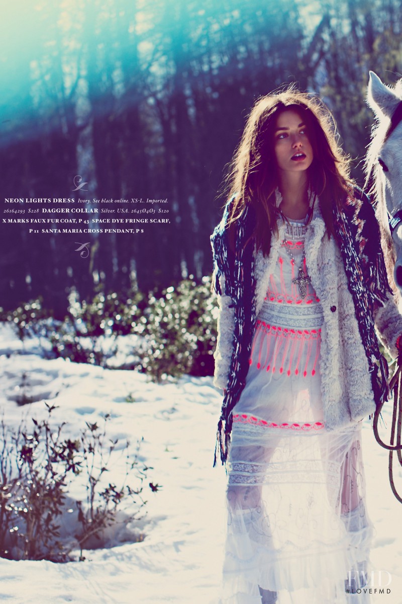 Andreea Diaconu featured in  the Free People A Fairy Tale catalogue for Holiday 2012