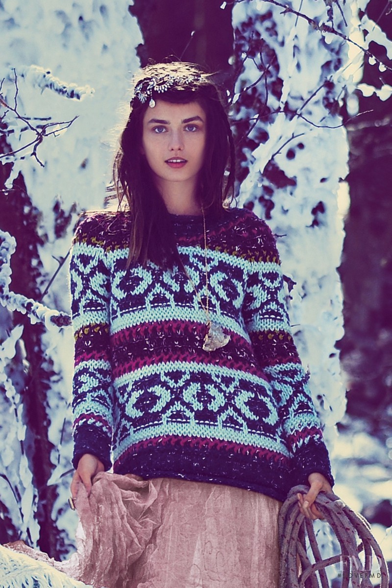 Andreea Diaconu featured in  the Free People A Fairy Tale catalogue for Holiday 2012