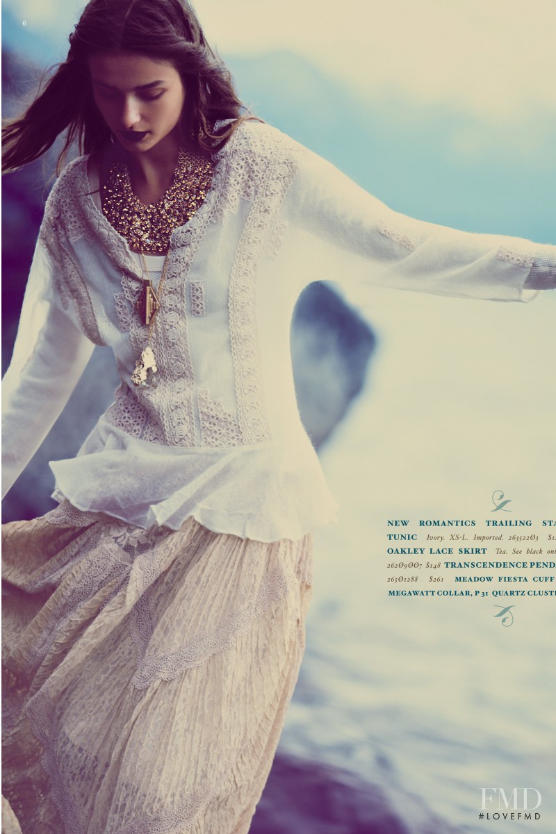 Andreea Diaconu featured in  the Free People A Fairy Tale catalogue for Holiday 2012