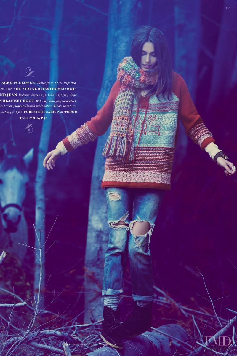 Andreea Diaconu featured in  the Free People A Fairy Tale catalogue for Holiday 2012